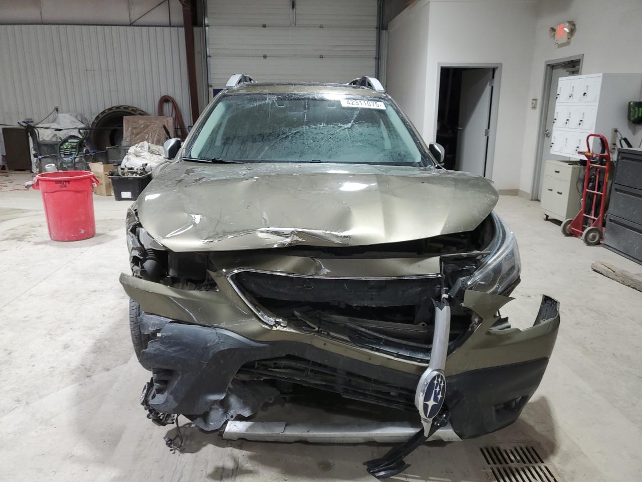 2021 Subaru Outback VIN 4S4BTGPDXM3100401 Copart auction photo, front end / side damage thumbnail 5