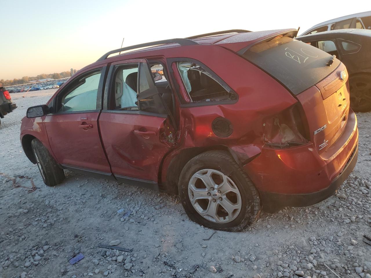 2014 Ford Edge VIN 2FMDK4JC0EBA85757 Copart auction photo, side / rear end damage thumbnail 2