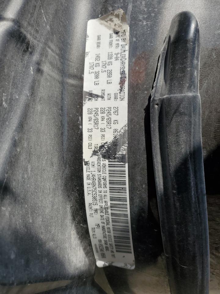 2005 Jeep Grand Cherokee VIN 1J4HR48N75C530515 Copart auction photo, rear end damage thumbnail 13