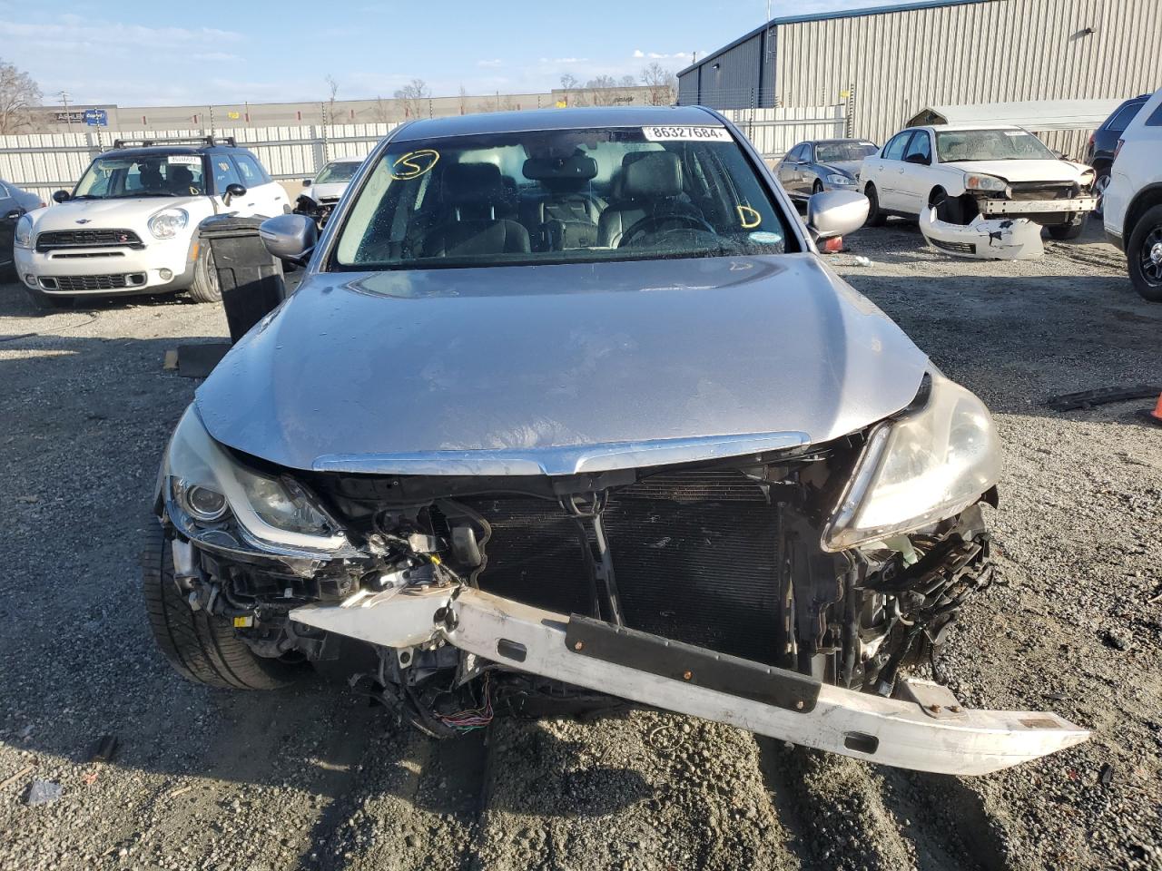 2012 Hyundai Genesis VIN KMHGC4DH8CU187056 Copart auction photo, front end damage thumbnail 5