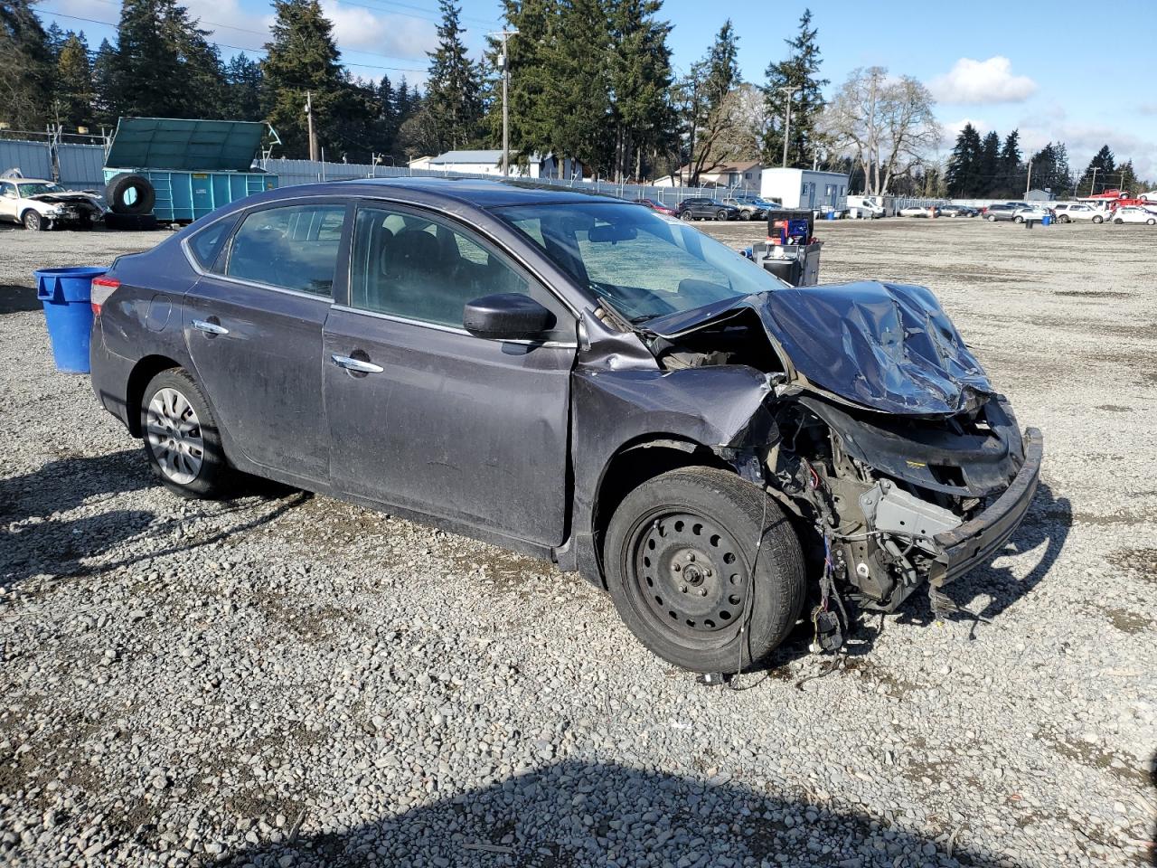 2014 Nissan Sentra VIN 3N1AB7AP8EL644197 Copart auction photo, front end damage thumbnail 4