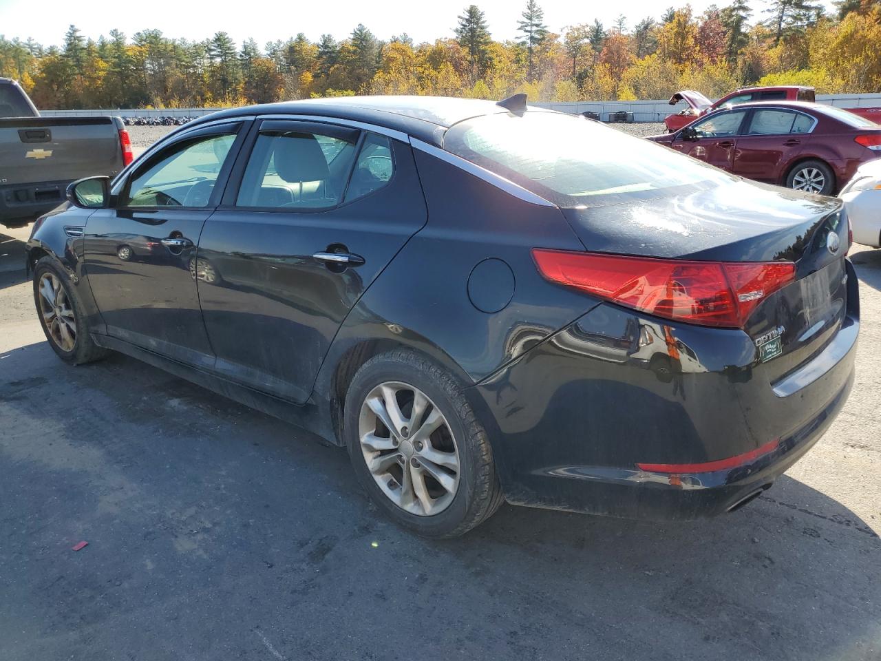 2013 KIA Optima VIN 5XXGN4A73DG224628 Copart auction photo, front end / side damage thumbnail 2