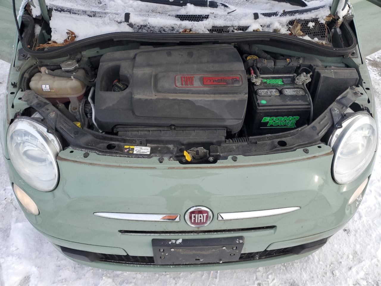 2013 Fiat 500 VIN 3C3CFFAR3DT686169 Copart auction photo, front end damage thumbnail 13