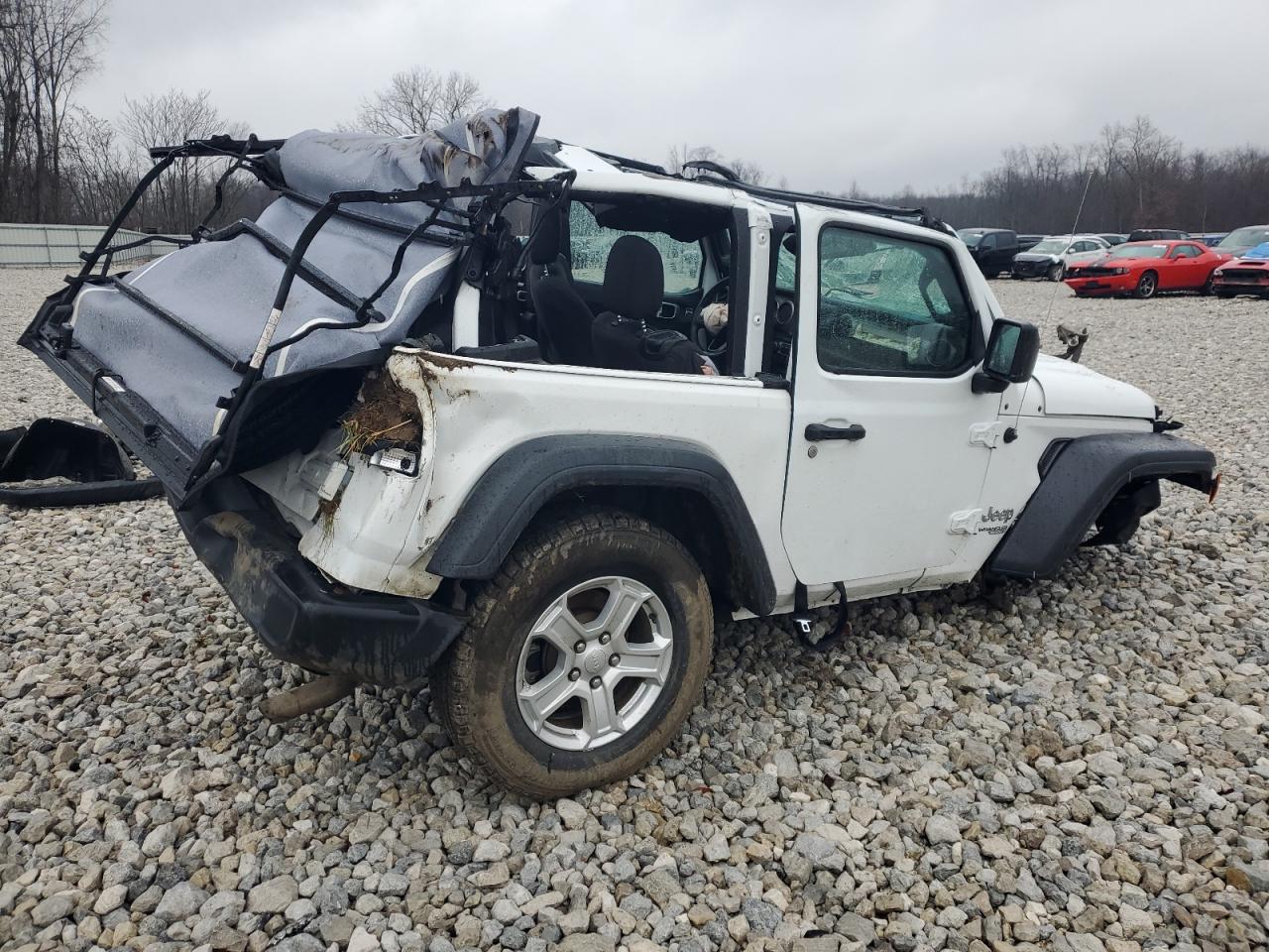 2020 Jeep Wrangler VIN 1C4GJXAN5LW227927 Copart auction photo, all over damage thumbnail 3