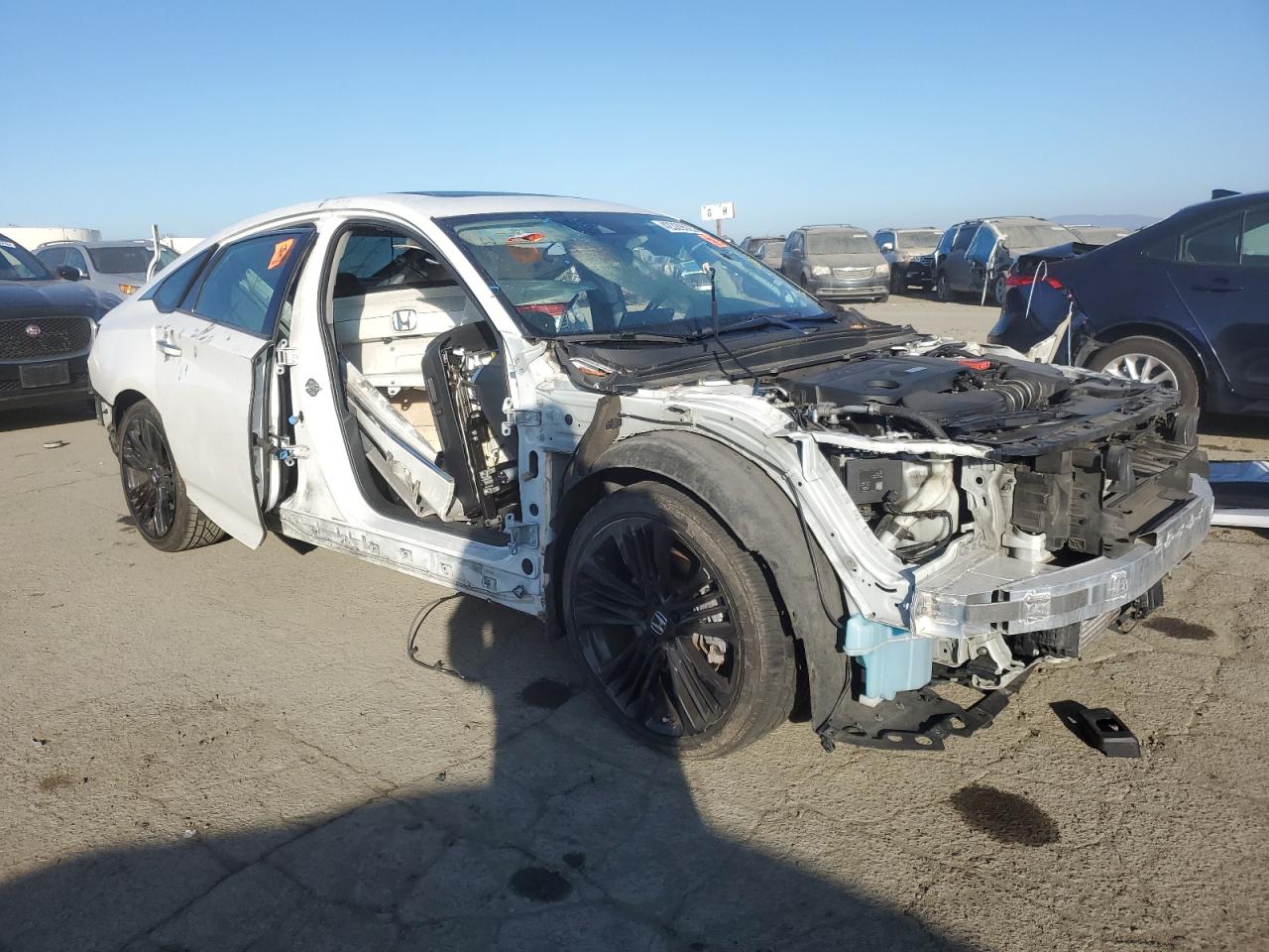 2018 Honda Accord VIN 1HGCV2F9XJA023606 Copart auction photo, vandalism / stripped damage thumbnail 4