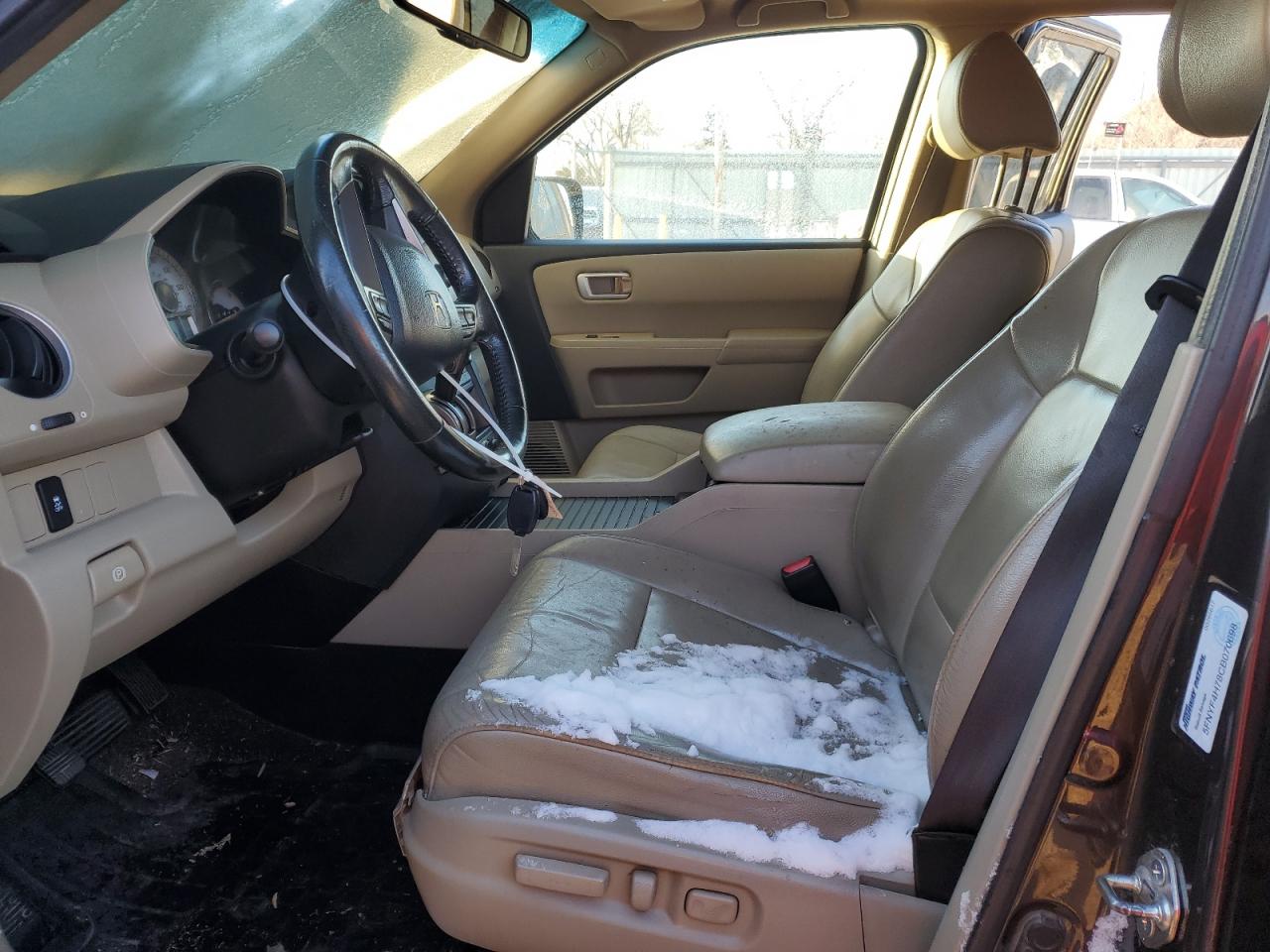 2012 Honda Pilot VIN 5FNYF4H78CB070698 Copart auction photo, front end / side damage thumbnail 7