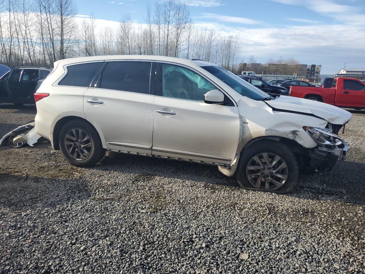 2014 Infiniti QX60 VIN 5N1AL0MM0EC513050 Copart auction photo, front end / undercarriage damage thumbnail 4