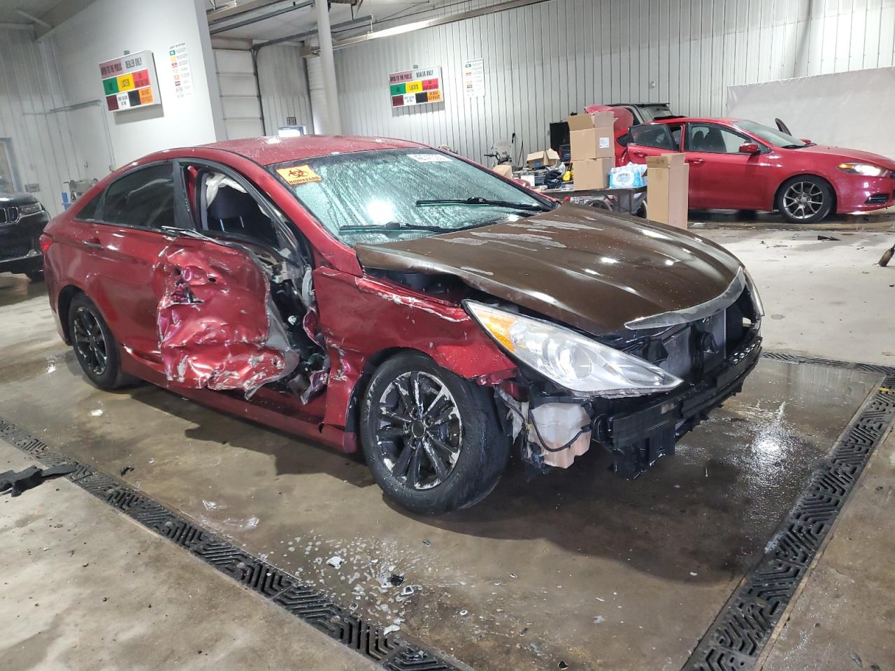 2014 Hyundai Sonata VIN 5NPEB4AC1EH913344 Copart auction photo, side damage thumbnail 4
