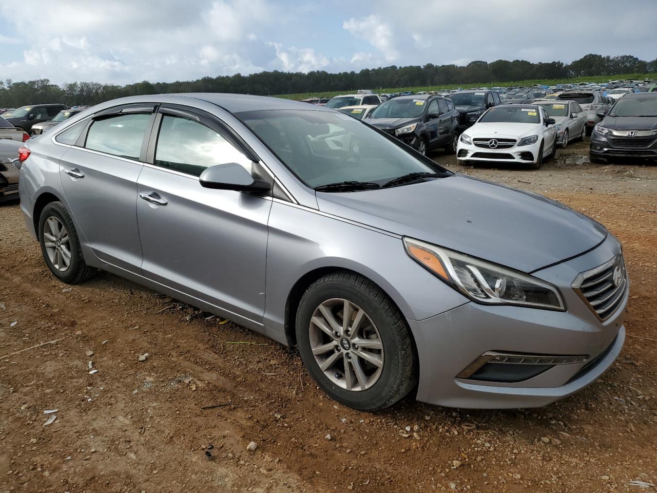 2015 Hyundai Sonata VIN 5NPE24AF6FH119466 Copart auction photo, front end / side damage thumbnail 4