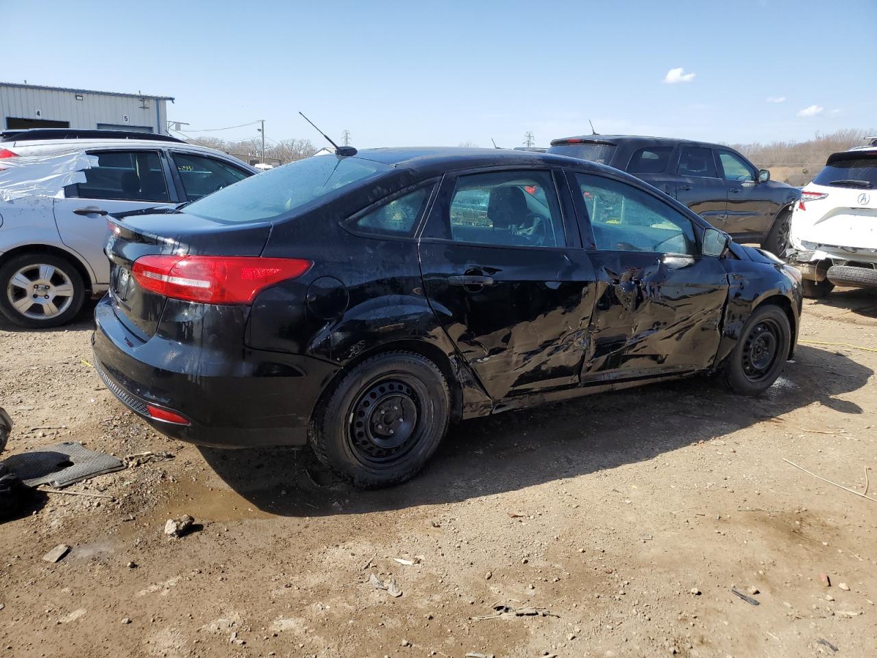 2018 Ford Focus VIN 1FADP3E20JL221211 Copart auction photo, side / front end damage thumbnail 3