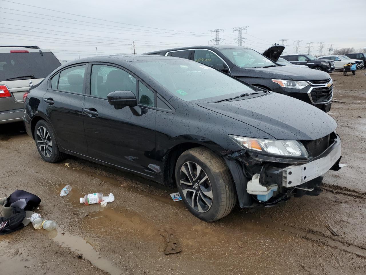 2015 Honda Civic VIN 19XFB2F81FE041167 Copart auction photo, front end / rear end damage thumbnail 4