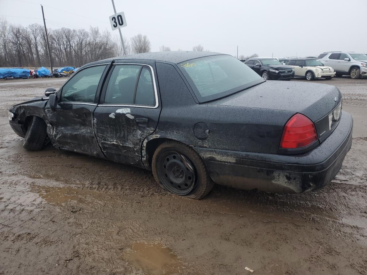2009 Ford Crown Victoria VIN 2FAHP71V69X125929 Copart auction photo, front end / side damage thumbnail 2
