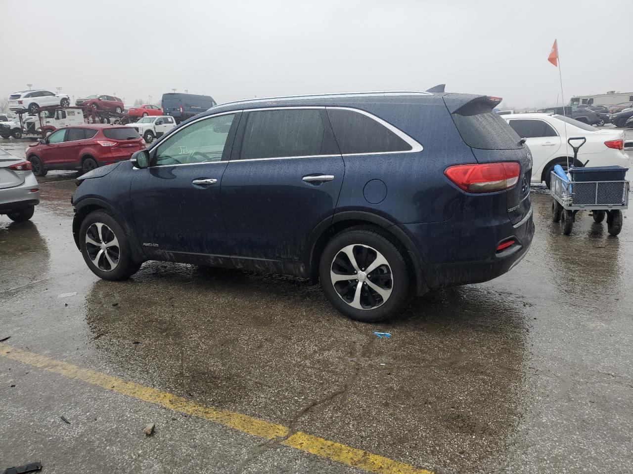2016 KIA Sorento VIN 5XYPHDA55GG129980 Copart auction photo, front end / rear end damage thumbnail 2