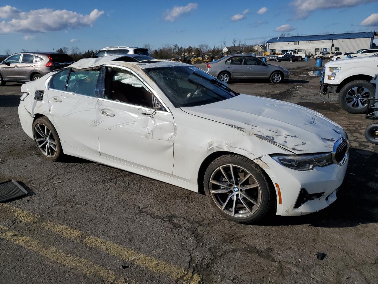 2021 BMW 3er VIN 3MW5R7J03M8C12578 Copart auction photo, rollover damage thumbnail 4