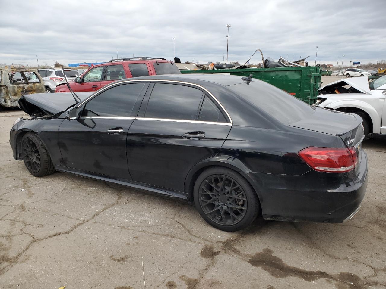 2016 Mercedes-Benz E-klasse VIN WDDHF5KB1GB234021 Copart auction photo, front end damage thumbnail 2