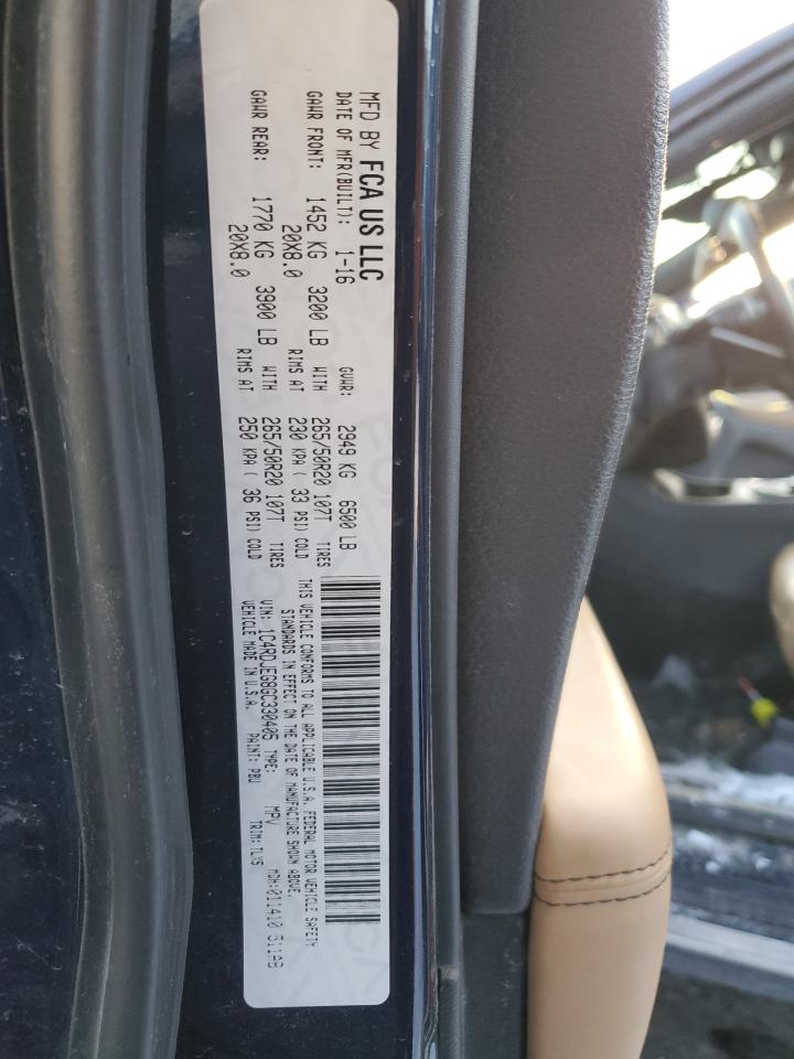 2016 Dodge Durango VIN 1C4RDJEG8GC330405 Copart auction photo, side / all over damage thumbnail 13