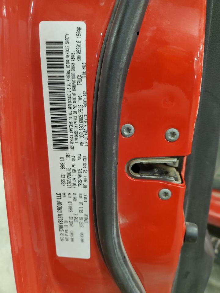 2011 Dodge RAM VIN 3D7UT2CL6BG517513 Copart auction photo, rollover damage thumbnail 13