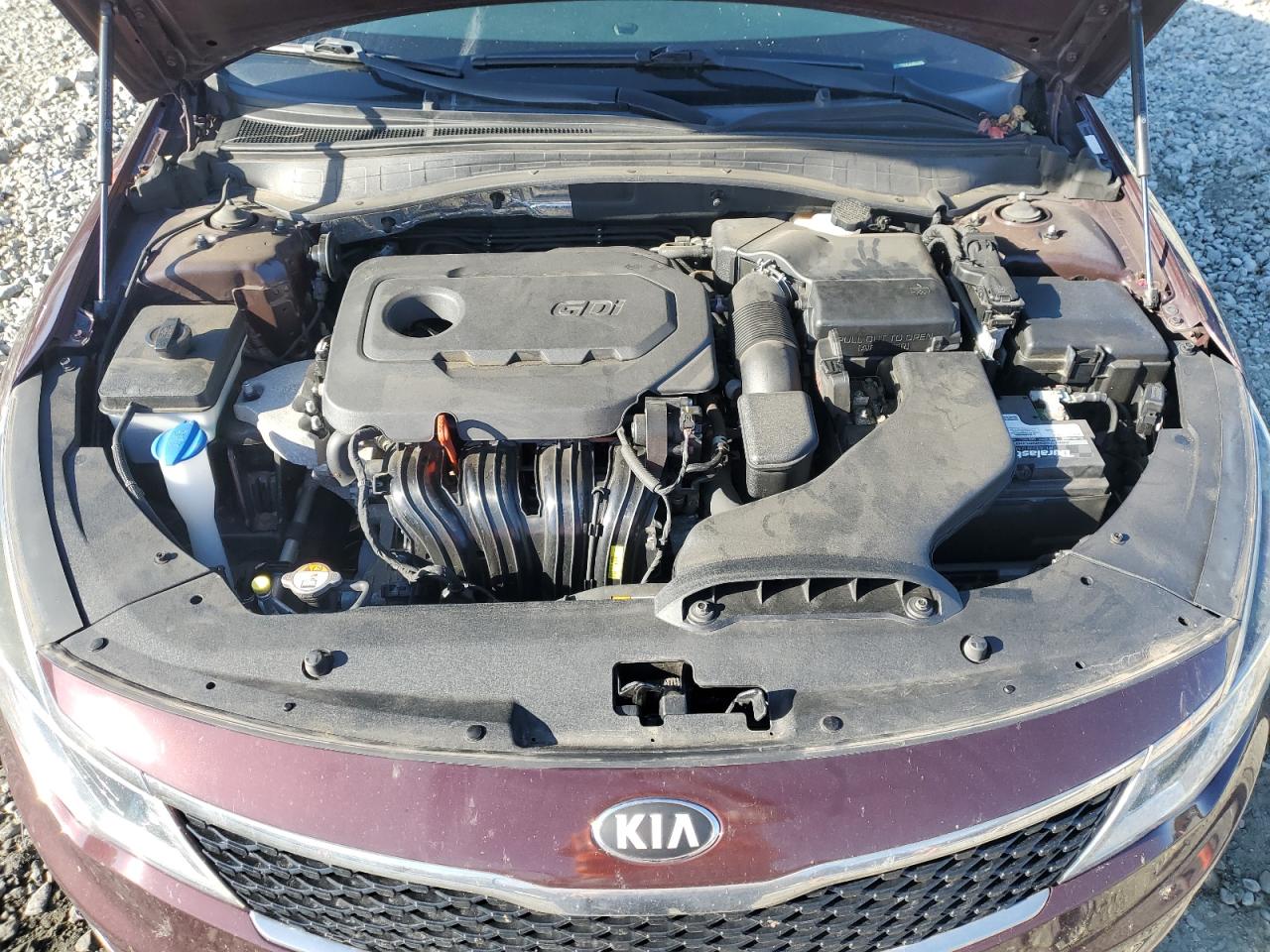 2016 KIA Optima VIN 5XXGT4L31GG072000 Copart auction photo, side / front end damage thumbnail 12