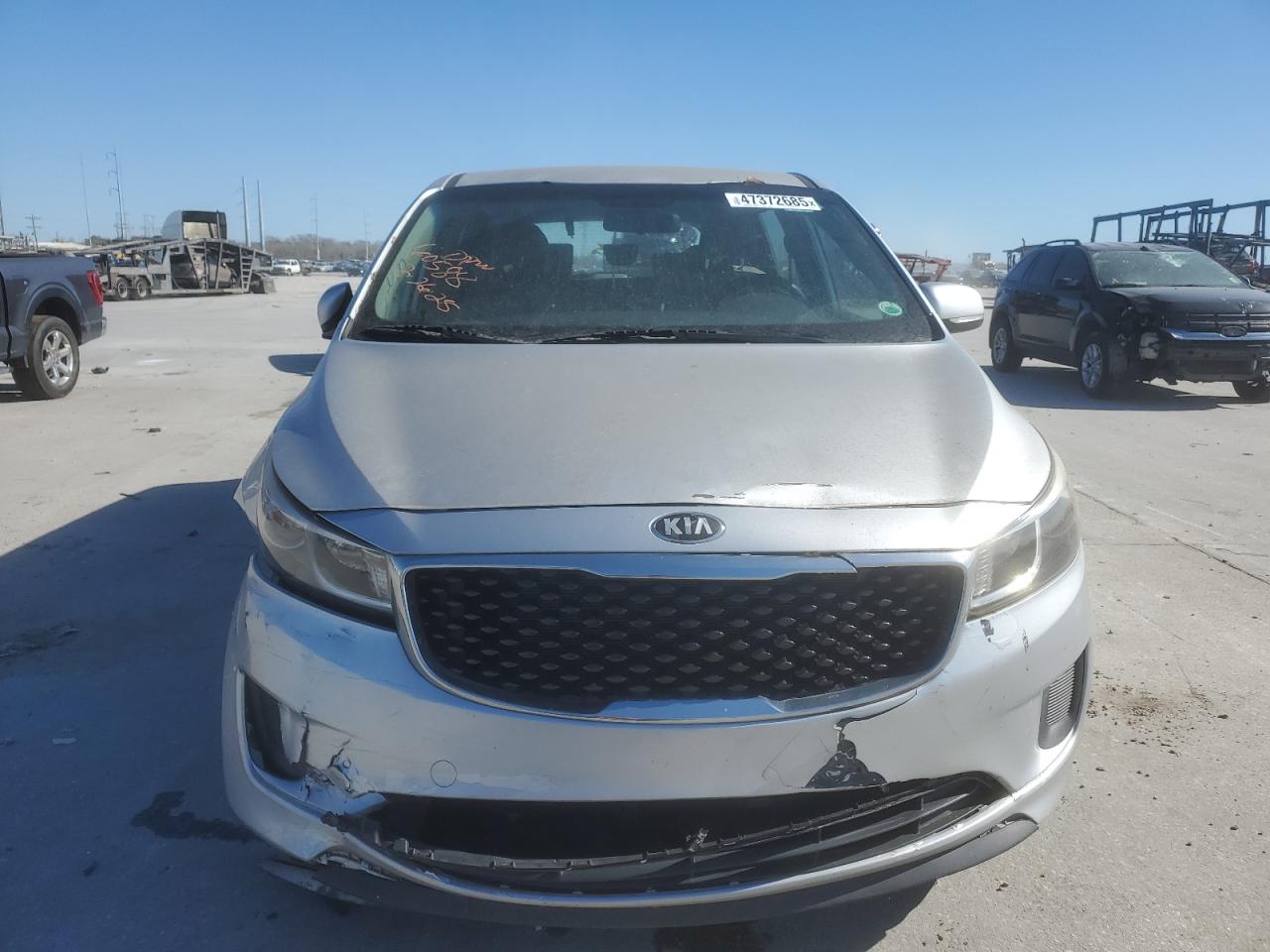 2015 KIA Sedona VIN KNDMA5C13F6022077 Copart auction photo, front end damage thumbnail 5