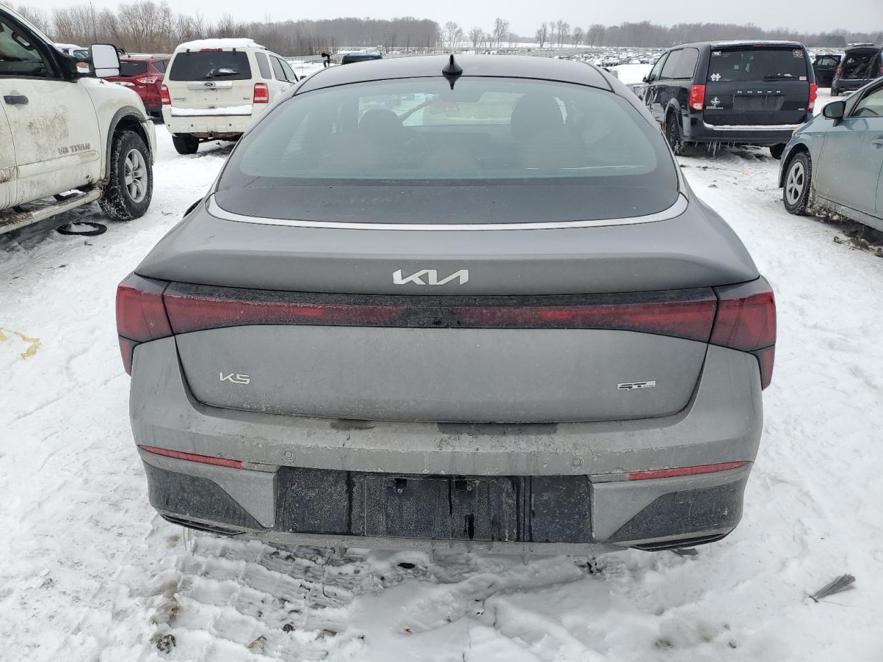 2025 KIA K5 VIN KNAG64J75S5285085 Copart auction photo, side damage thumbnail 6