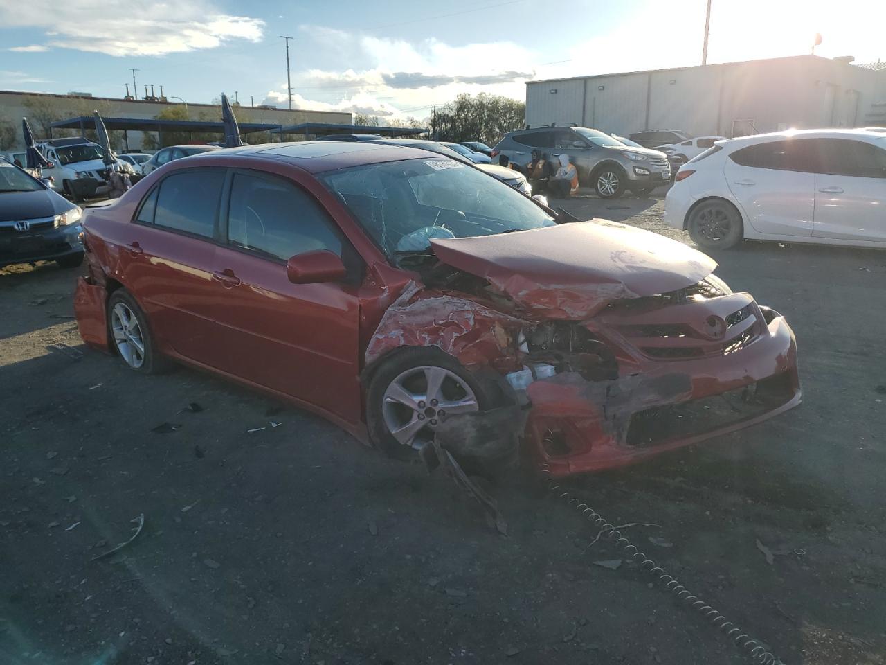 2012 Toyota Corolla VIN 5YFBU4EE3CP012386 Copart auction photo, front end / rear end damage thumbnail 4