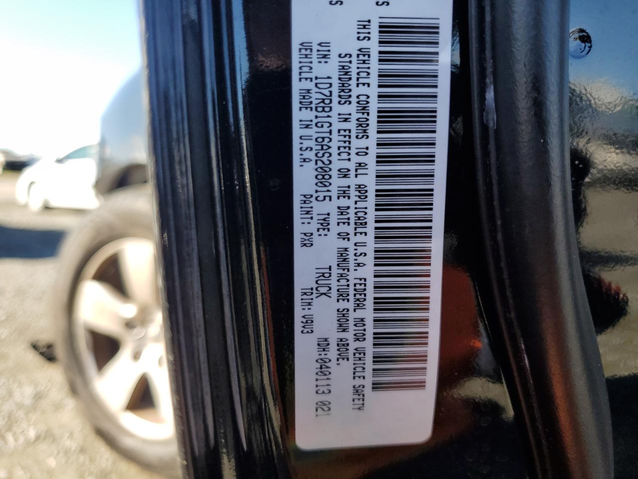2010 Dodge RAM VIN 1D7RB1GT6AS208015 Copart auction photo, front end damage thumbnail 12