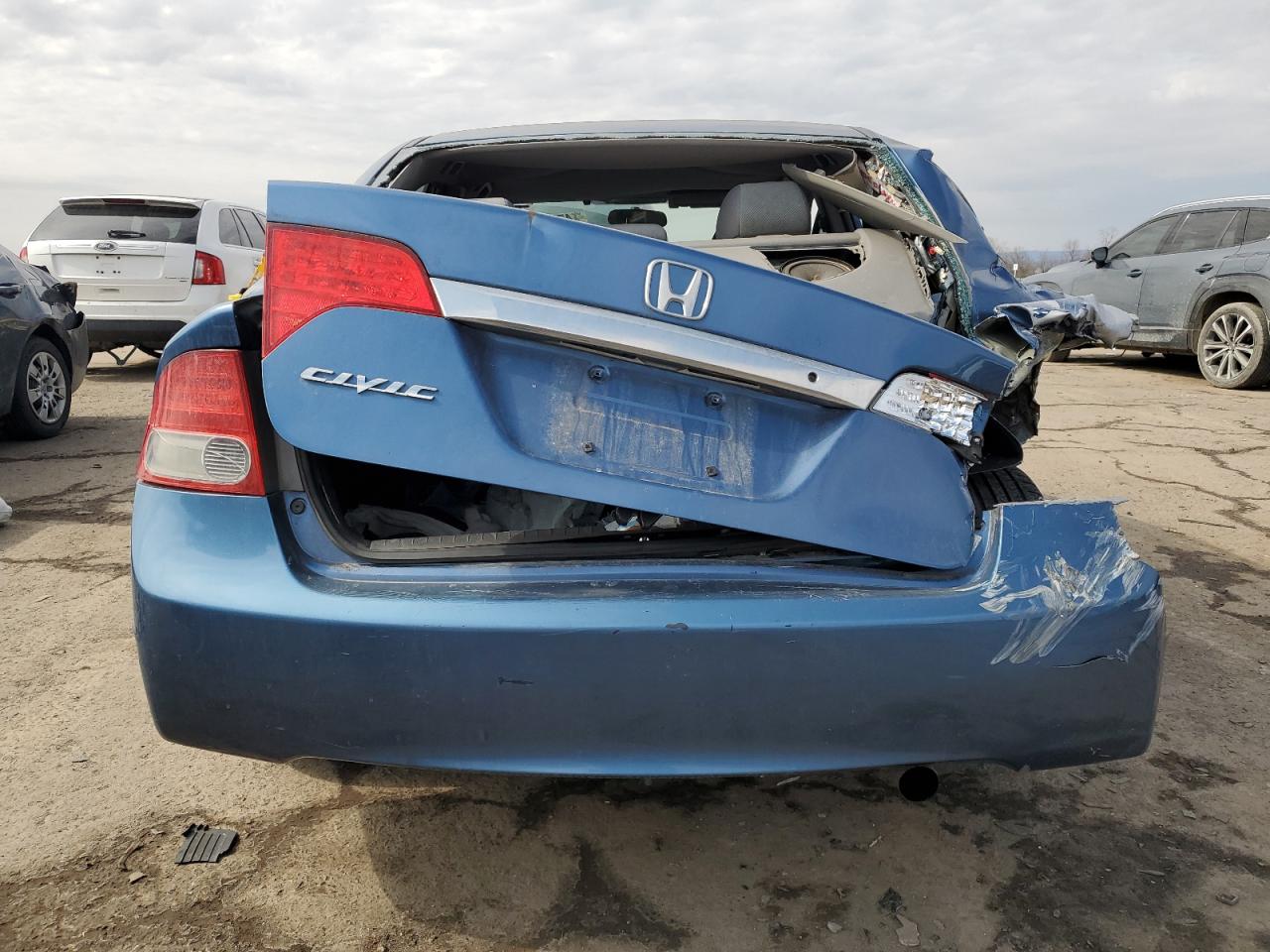 2011 Honda Civic VIN 19XFA1F56BE045468 Copart auction photo, rear end / side damage thumbnail 6