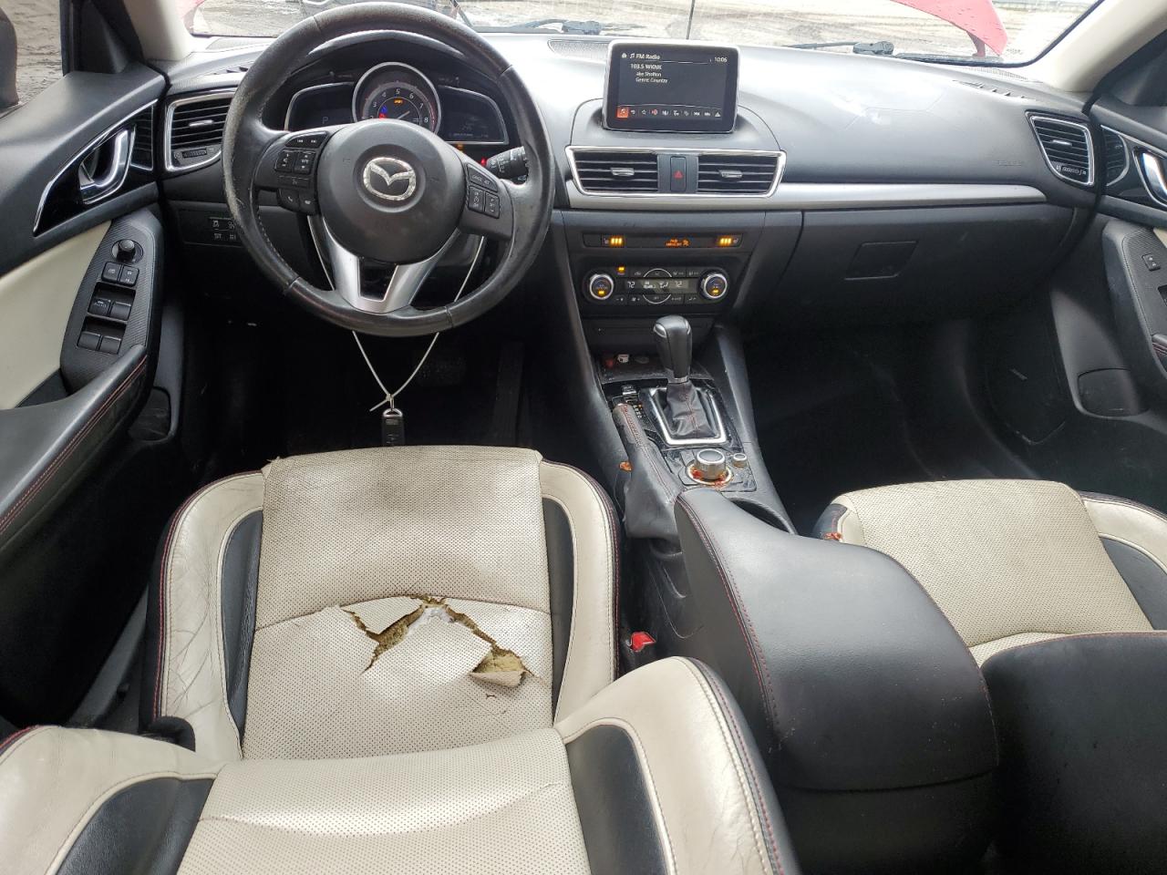 2015 Mazda 3 VIN JM1BM1M30F1263194 Copart auction photo, front end / side damage thumbnail 8