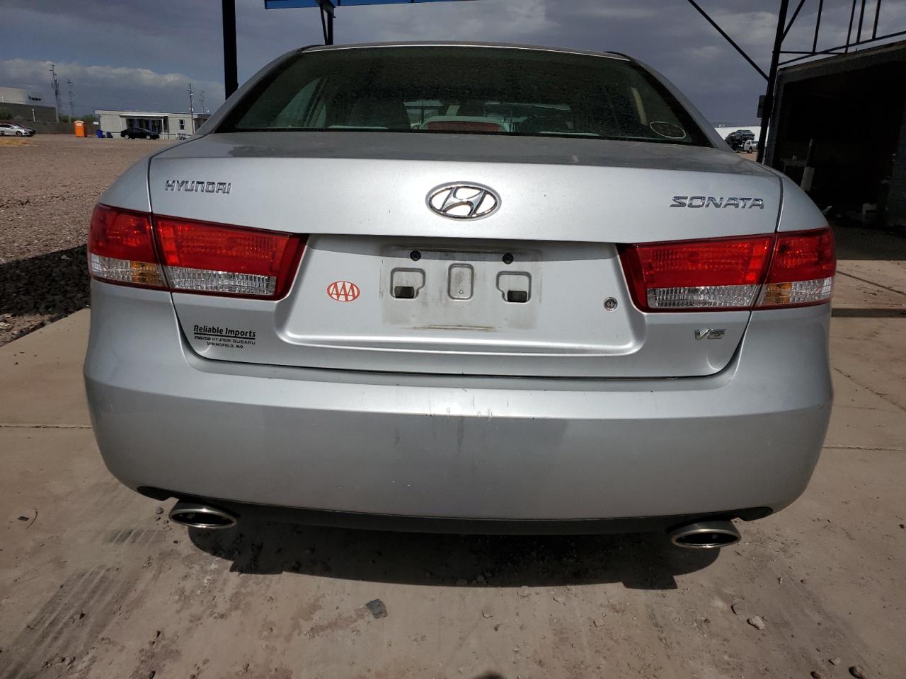 2007 Hyundai Sonata VIN 5NPEU46F57H185401 Copart auction photo, side / rear end damage thumbnail 6