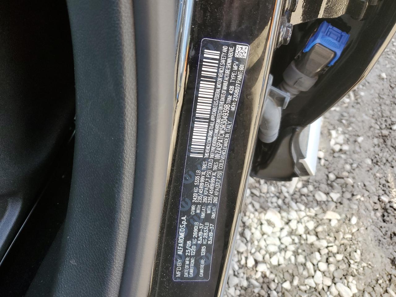 2024 Alfa Romeo Tonale VIN ZASPATCW5R3049398 Copart auction photo, front end damage thumbnail 13
