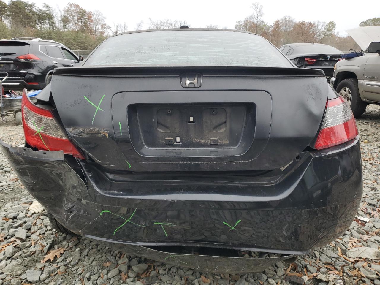2009 Honda Civic VIN 2HGFG12809H500684 Copart auction photo, rear end damage thumbnail 6