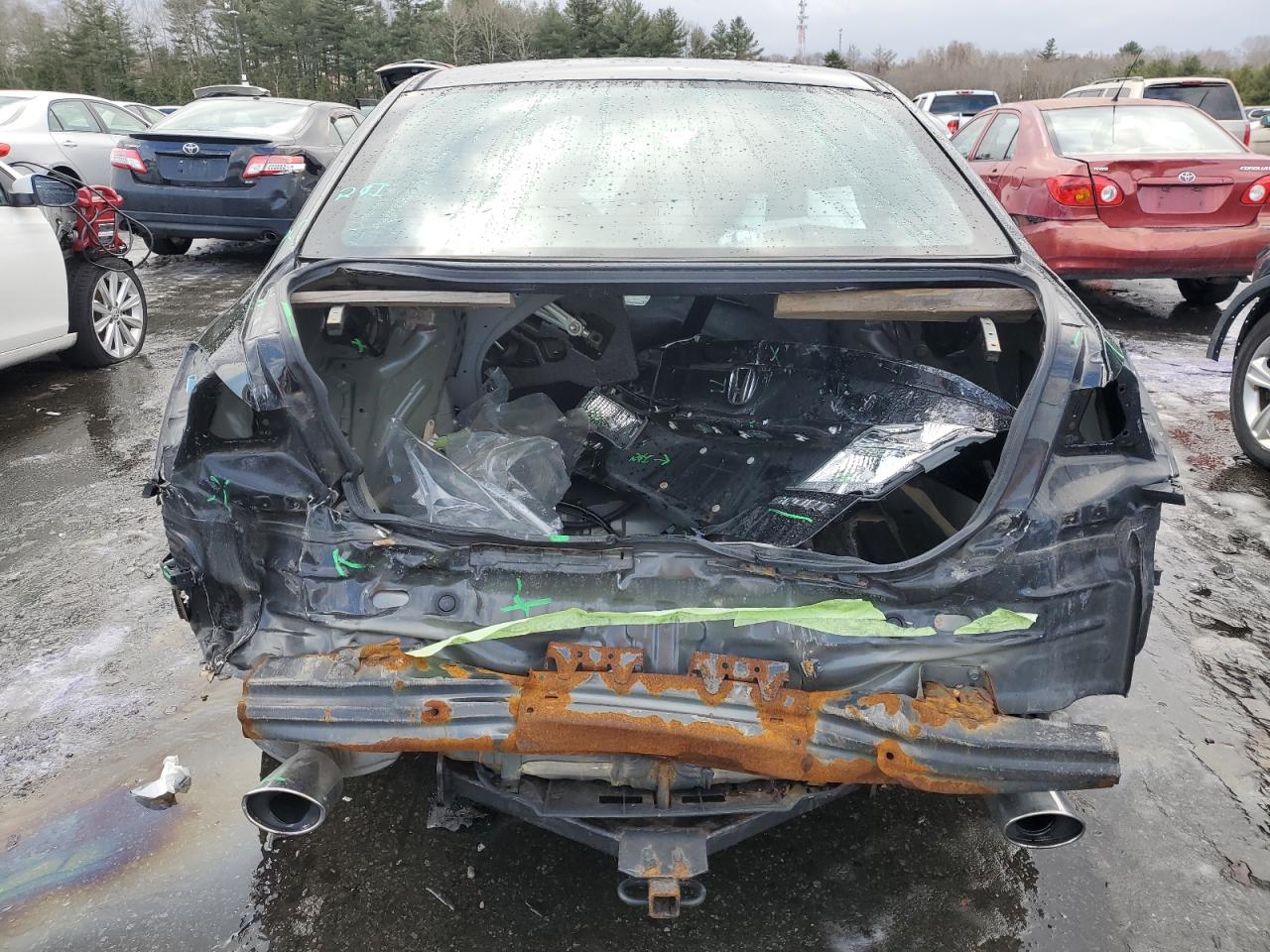2015 Honda Accord VIN 1HGCR2E55FA122134 Copart auction photo, rear end / stripped damage thumbnail 6
