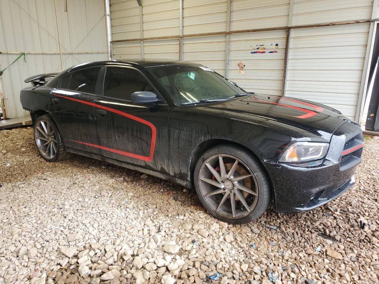2014 Dodge Charger VIN 2C3CDXAG5EH346655 Copart auction photo, rear end / front end damage thumbnail 4