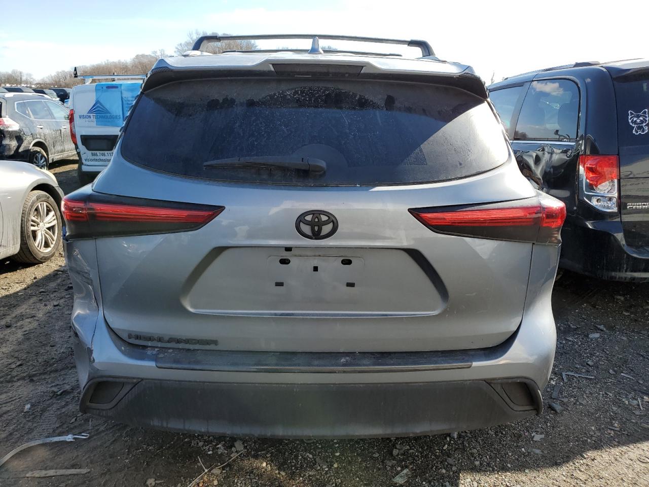 2023 Toyota Highlander VIN 5TDKDRAH5PS518845 Copart auction photo, rear end / front end damage thumbnail 6