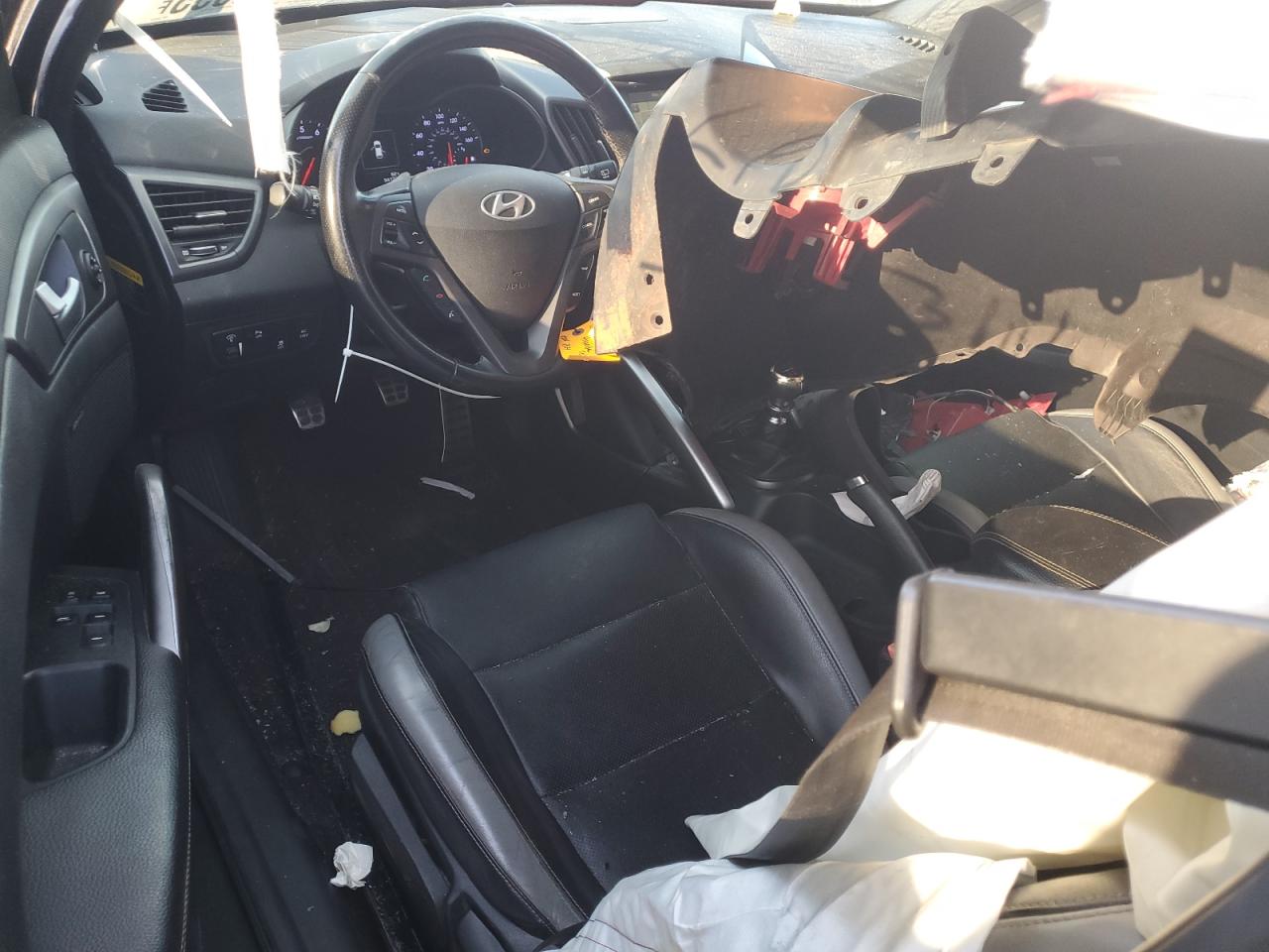 2016 Hyundai Veloster VIN KMHTC6AEXGU291834 Copart auction photo, rollover damage thumbnail 8