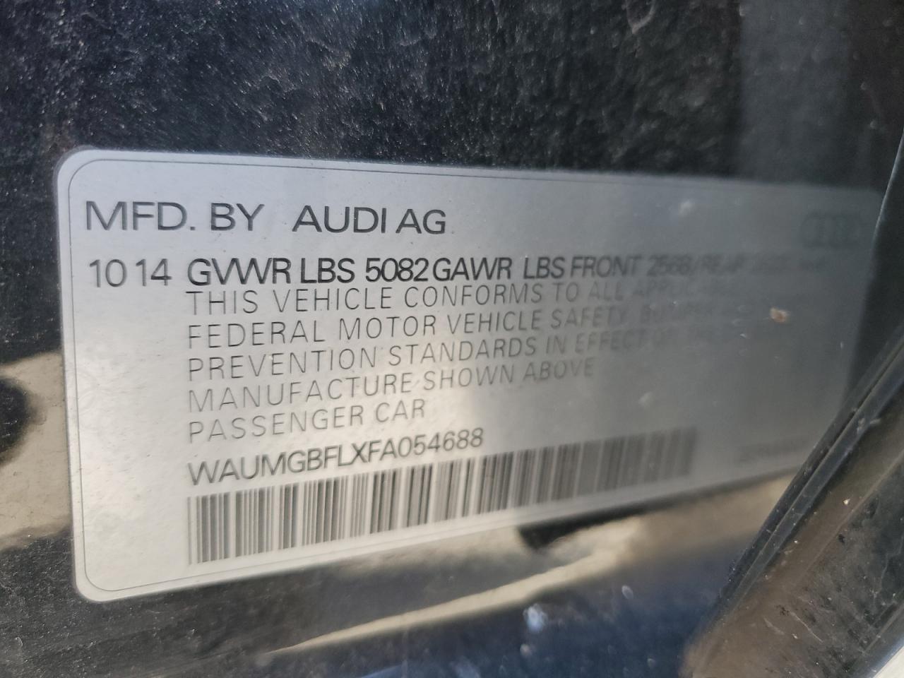 2015 Audi RS4 VIN WAUMGBFLXFA054688 Copart auction photo, mechanical / undercarriage damage thumbnail 12