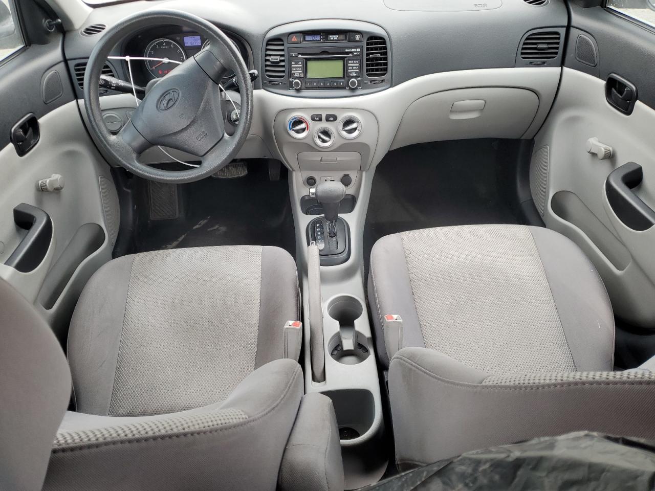 2010 Hyundai Accent VIN KMHCN4ACXAU425911 Copart auction photo, front end / side damage thumbnail 8