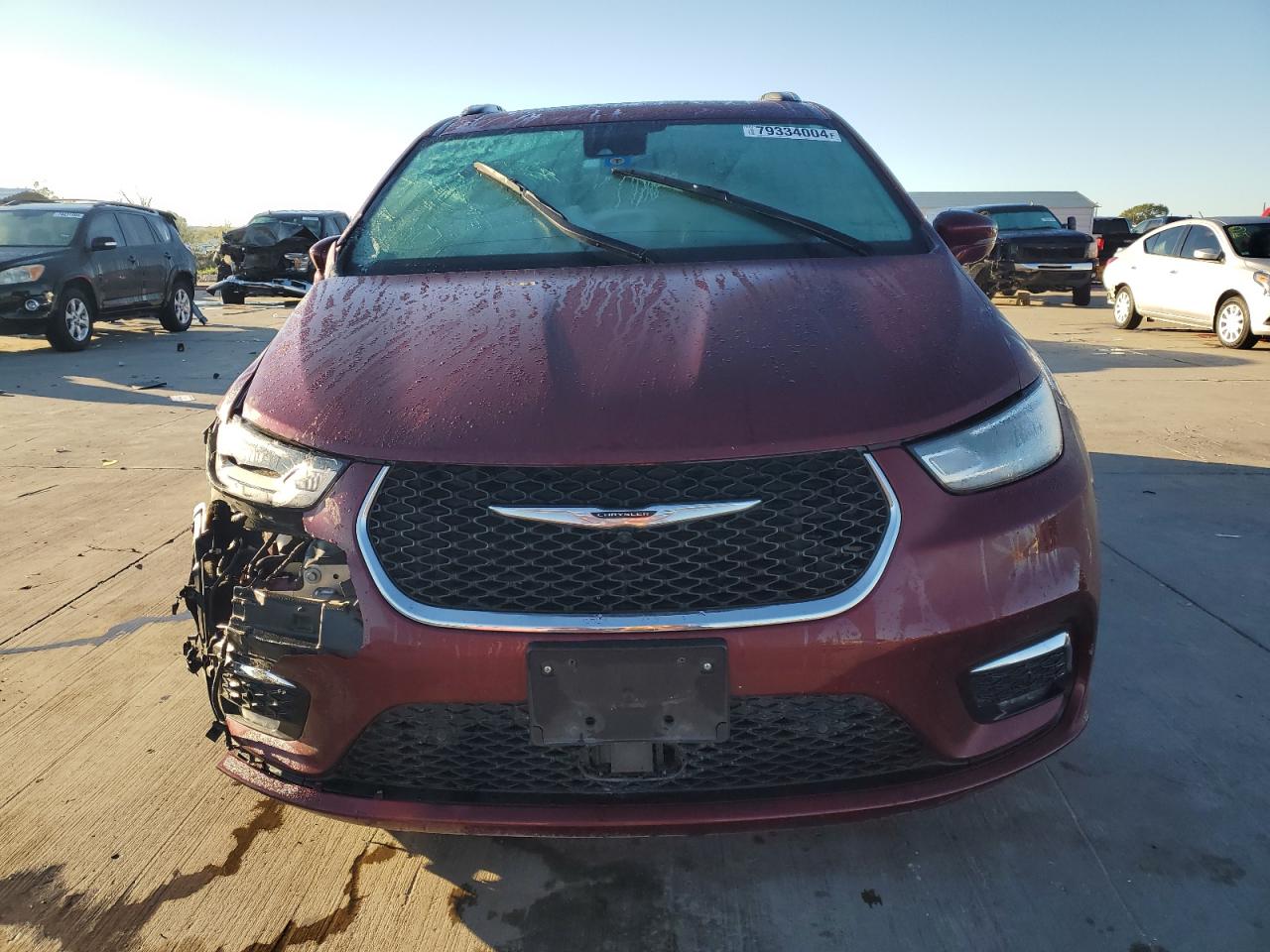 2021 Chrysler Pacifica VIN 2C4RC1BG0MR521195 Copart auction photo, front end / side damage thumbnail 5