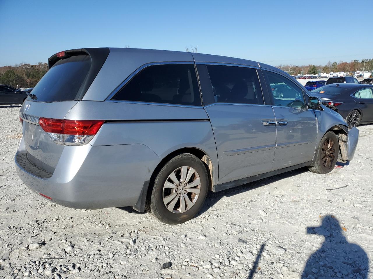 2016 Honda Odyssey VIN 5FNRL5H34GB123791 Copart auction photo, front end / side damage thumbnail 3