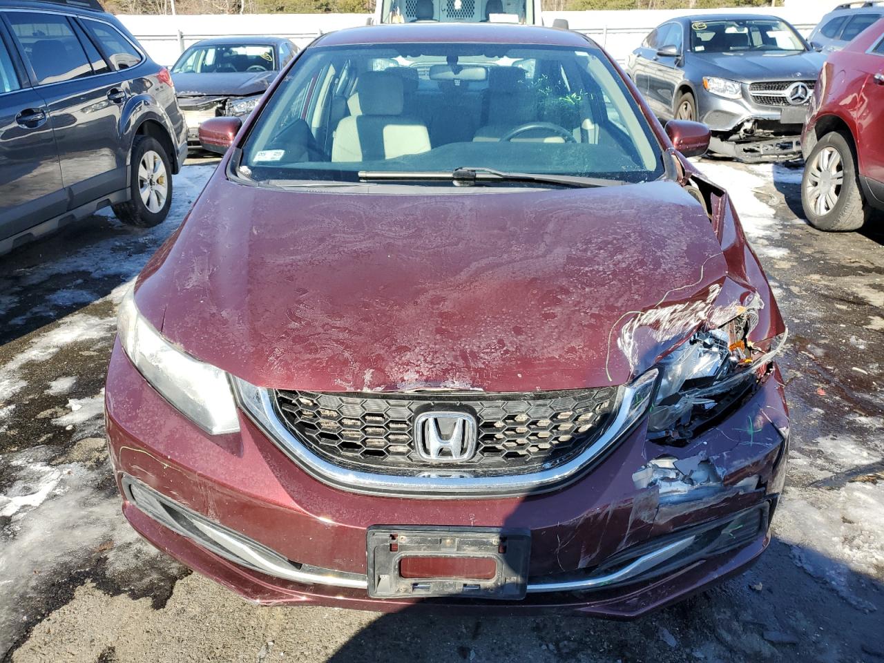 2014 Honda Civic VIN 2HGFB2F54EH510567 Copart auction photo, front end / side damage thumbnail 5