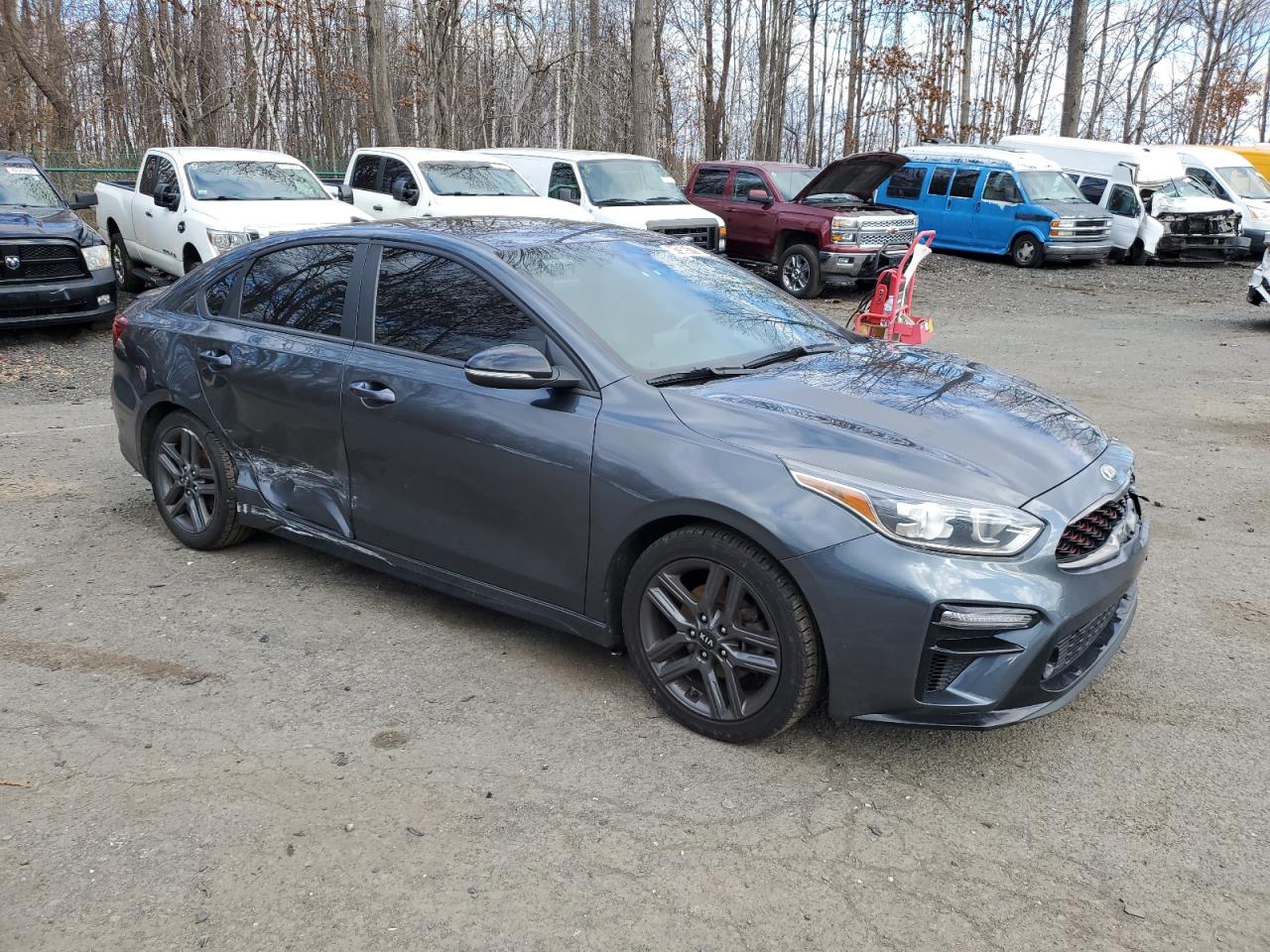 2020 KIA Forte VIN 3KPF34AD2LE152206 Copart auction photo, front end / side damage thumbnail 4