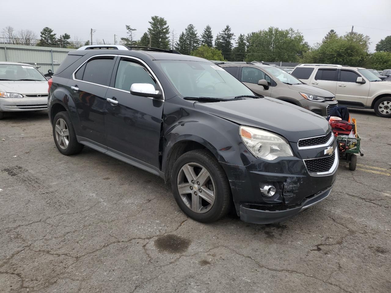 2015 Chevrolet Equinox VIN 2GNALDEK5F6304140 Copart auction photo, side / front end damage thumbnail 4