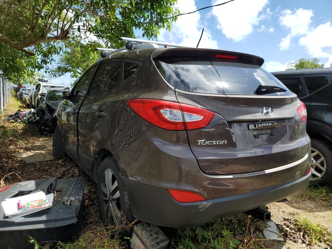 2014 Hyundai Tucson VIN KM8JU3AG5EU921681 Copart auction photo, front end damage thumbnail 2