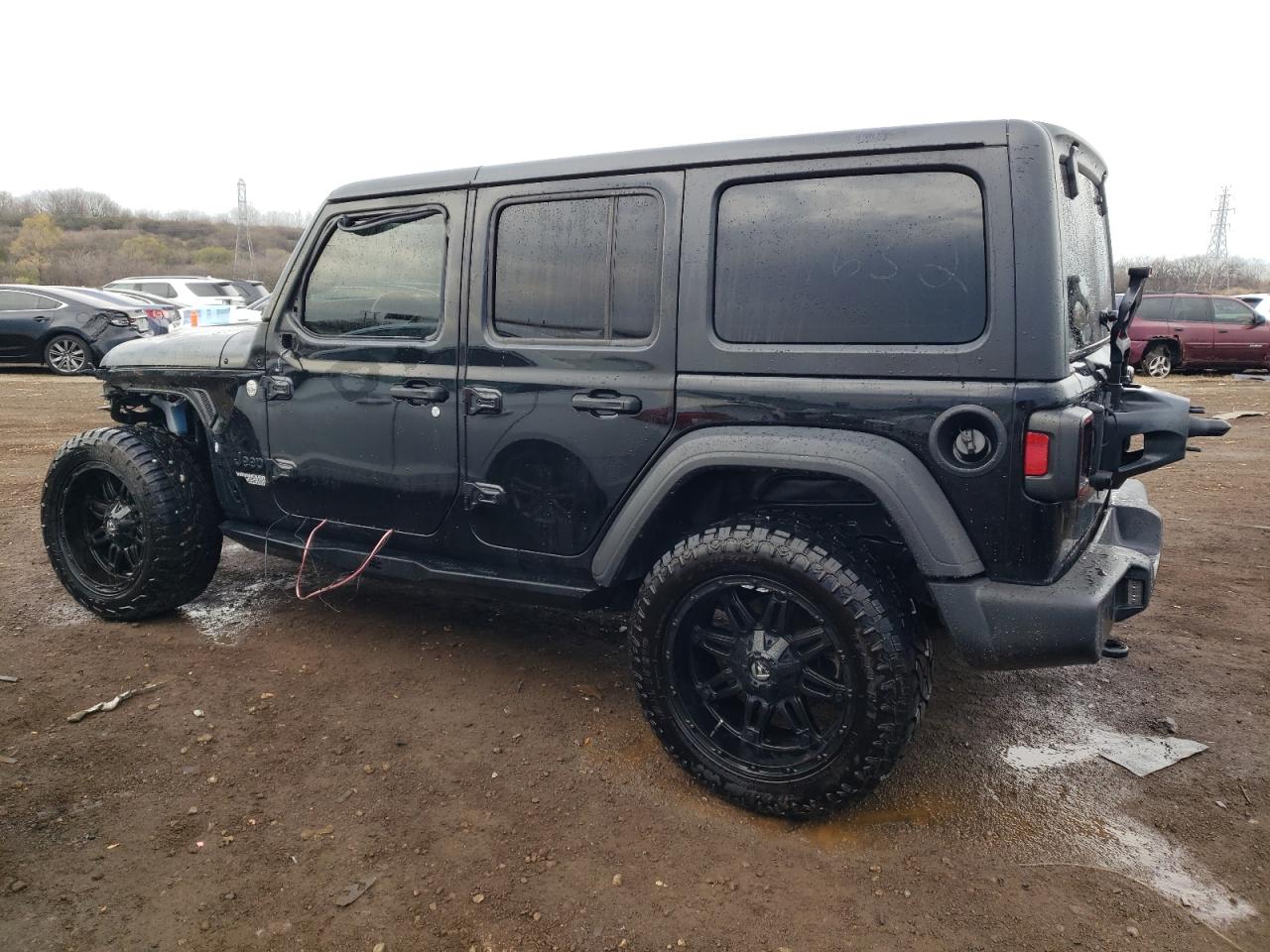 2021 Jeep Wrangler VIN 1C4HJXDN6MW645852 Copart auction photo, front end / side damage thumbnail 2