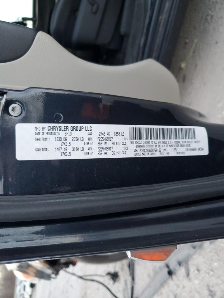 2013 Chrysler Town & Country VIN 2C4RC1BG3DR780196 Copart auction photo, front end / undercarriage damage thumbnail 13