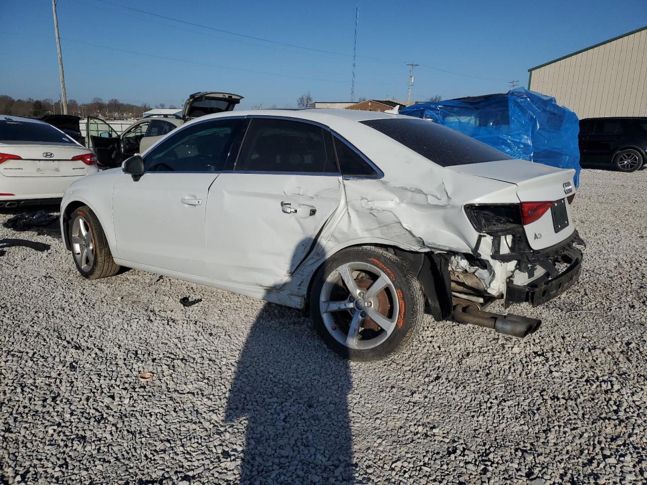 2015 Audi A3 VIN WAUACGFF1F1012917 Copart auction photo, rear end / side damage thumbnail 2