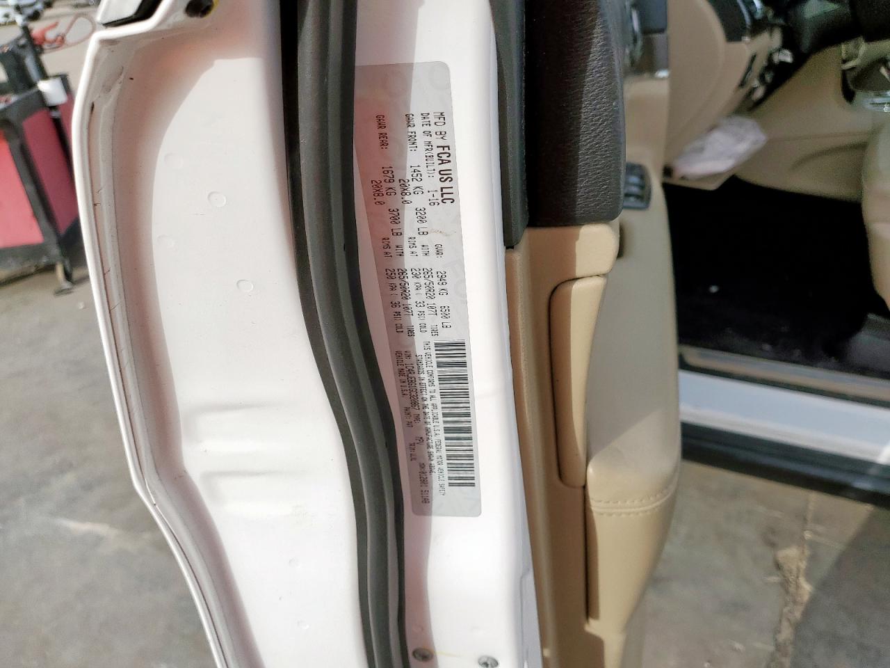 2016 Jeep Grand Cherokee VIN 1C4RJEBG1GC320867 Copart auction photo, front end damage thumbnail 14