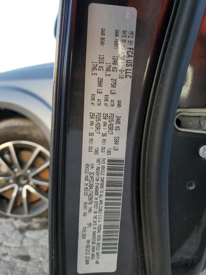 2018 Dodge Journey VIN 3C4PDCAB4JT429070 Copart auction photo, front end / undercarriage damage thumbnail 15