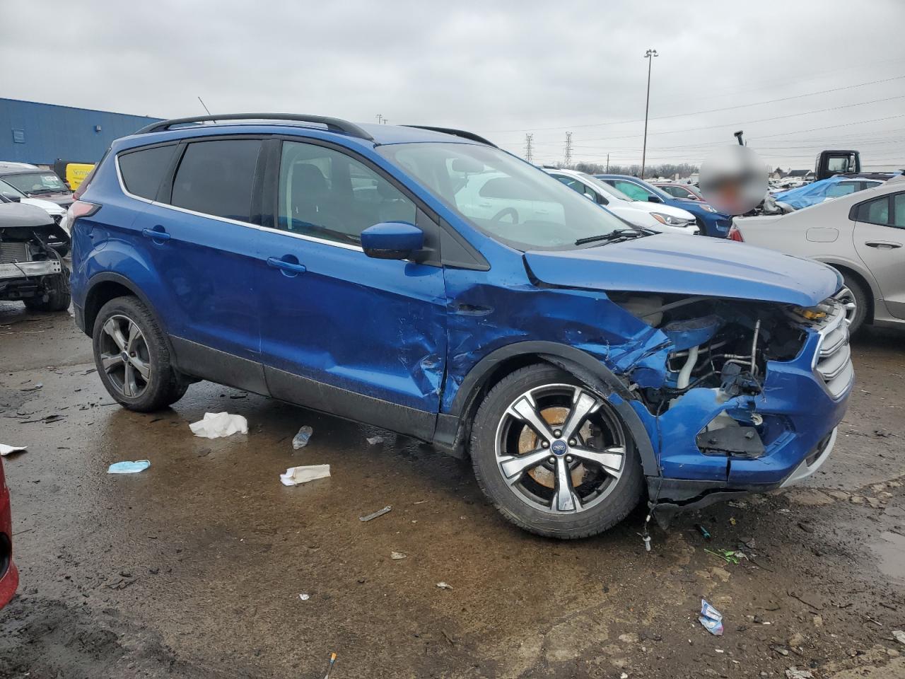 2017 Ford Escape VIN 1FMCU9G99HUA91764 Copart auction photo, front end / side damage thumbnail 4