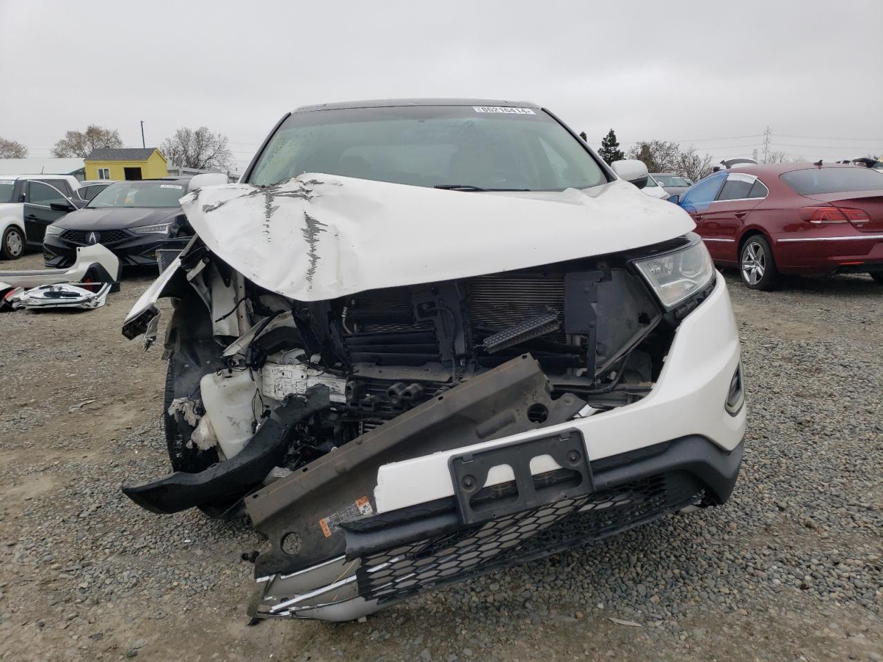 2016 Ford Edge VIN 2FMPK3J95GBC07575 Copart auction photo, front end / side damage thumbnail 5